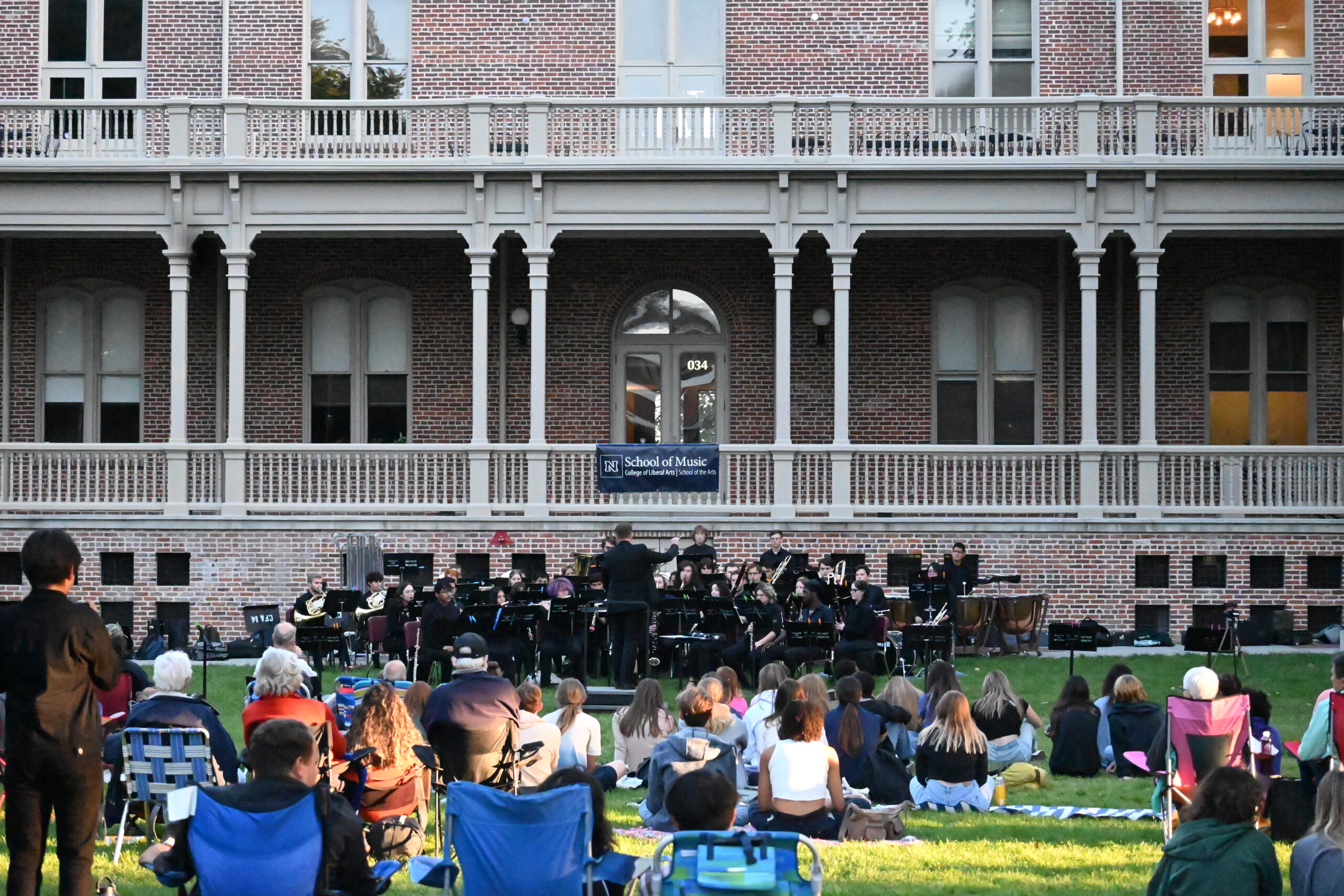Wind Ensemble Bores Crowd Outdoors