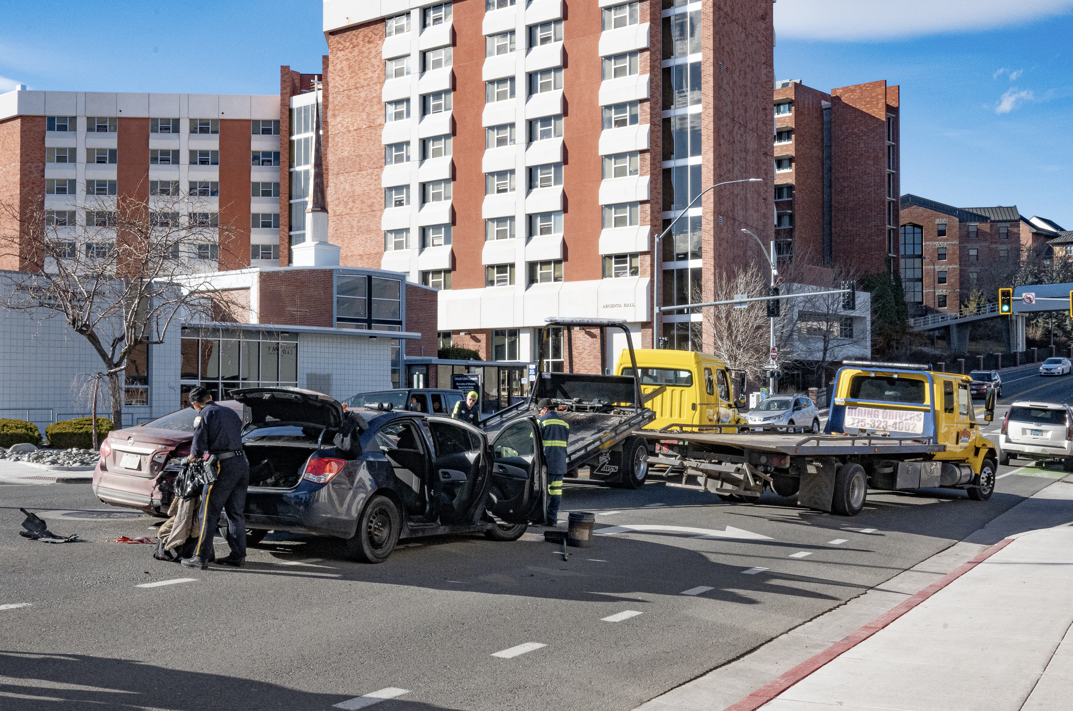 Three car hit-and-run, perpetrator detained on campus