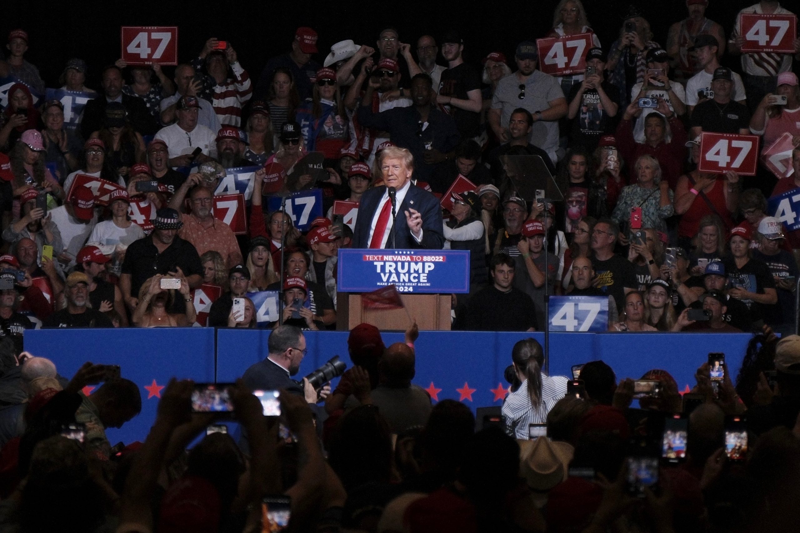 Trump promises to crush violent crime, oversee mass deportations, “make America affordable again” at Reno rally