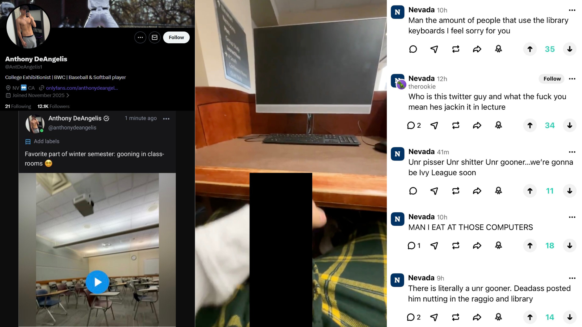 OnlyFans Creator Appears to be Masturbating on UNR Campus