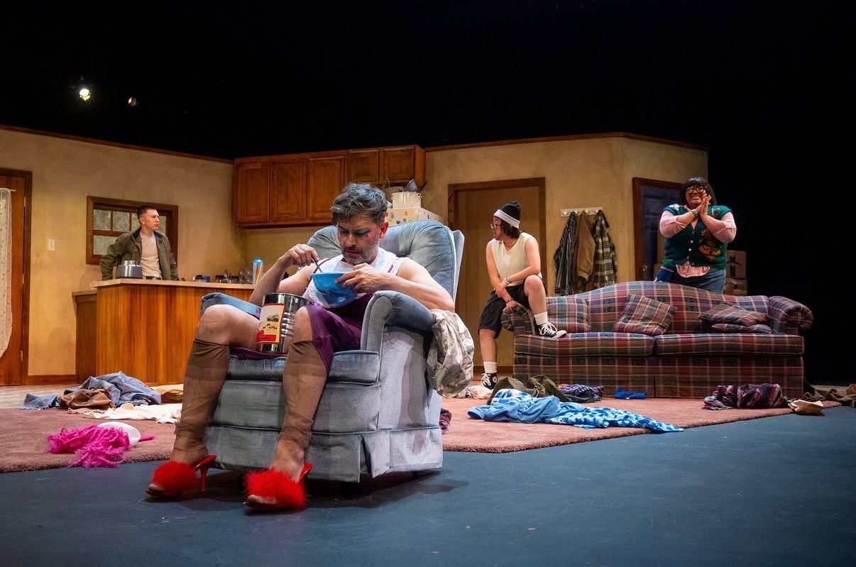 Cast of "Hir" performing the play inside Redfield Proscenium Theater