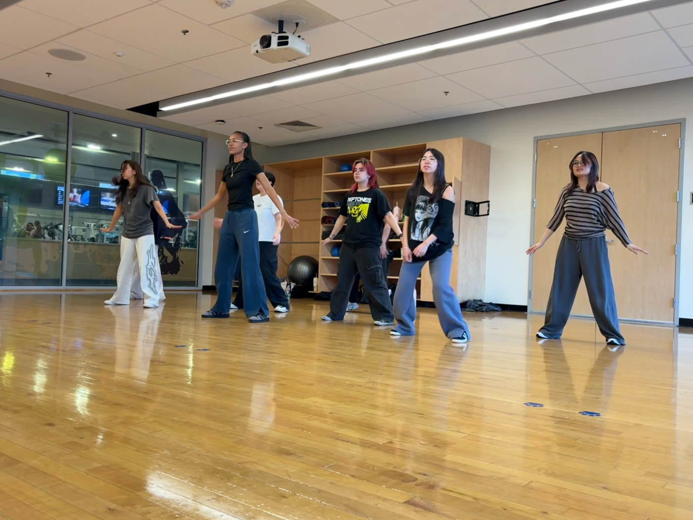 K-pop team at UNR practicing for their competition at Level Up