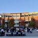 Organizers and attendees participating in Tu Bienvenida at the Joe Crowley Student Union Plaza.