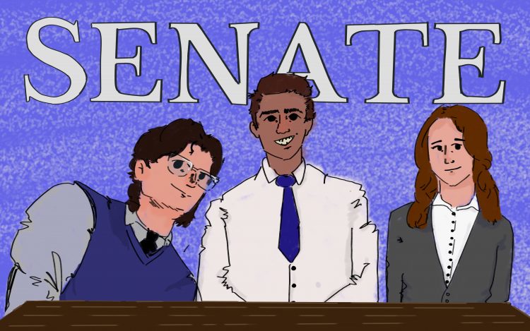 Artistic depiction of the Senate of the Associated Students of the University of Nevada (ASUN).