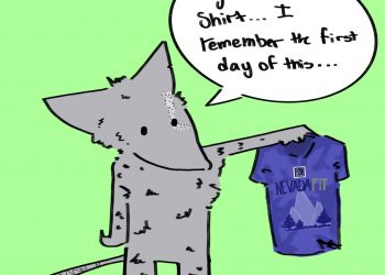 Domino finds his shirt