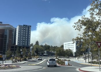 Smoke from Floriston Fire can be seen from the University of Nevada, Reno campus.