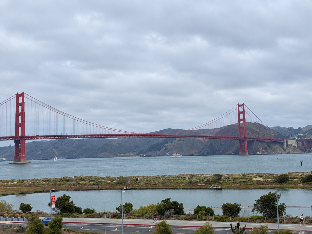 Golden Gate Bridge as seen from Presidio Tunnel Tops