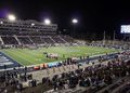 Teams gather for a timeout during the Nevada Football Home Opener on Saturday, Sept. 5.