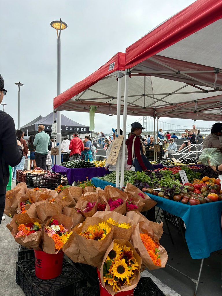 Outside of Ferry Building Farmers’ Market 
