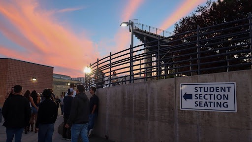 Students enter the Nevada Football Home Opener on Saturday, Sep. 5. and walk towards the student section