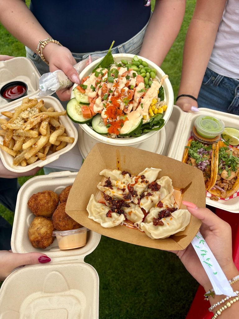 Various foods from street vendors at Presidio Pop Up 
