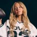 American actress Sydney Sweeney poses in the only fully clothed advert from her Novig advertisement campaign