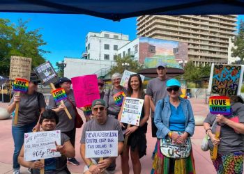 On Sept. 12 from 10 a.m. to 2 p.m., Battle Born Disability Advocates hosted a peaceful free speech demonstration at the City Plaza near the Space Whale and Believe Sign to voice their concerns.
