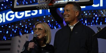 Reno City Mayor Hilary Schieve and University Nevada Brian Sandoval.