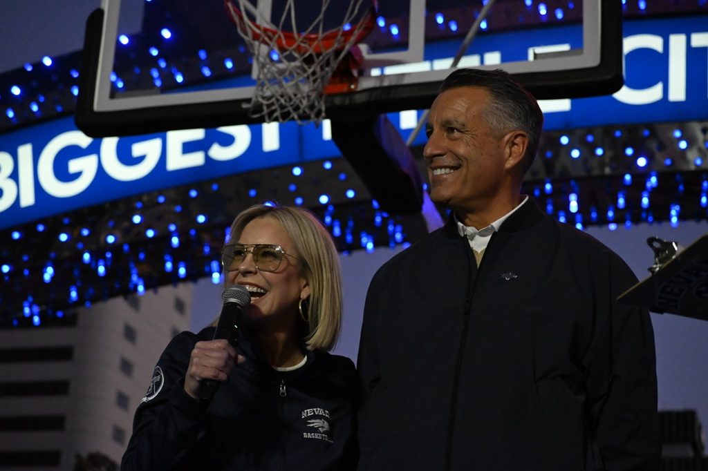 Reno City Mayor Hilary Schieve and Nevada President Brian Sandoval.