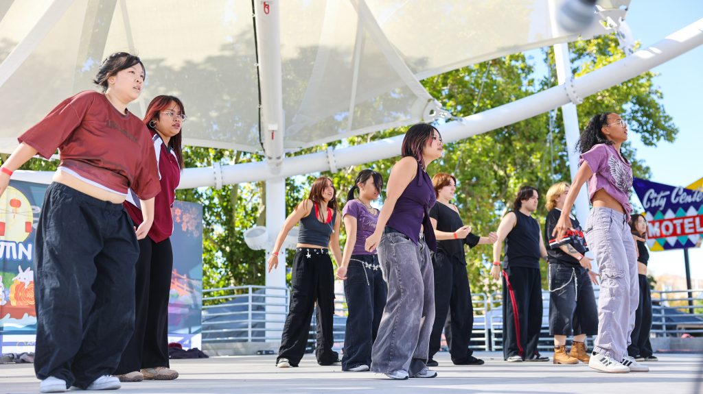 UDC dancers performing at the Autumn Moon Festival