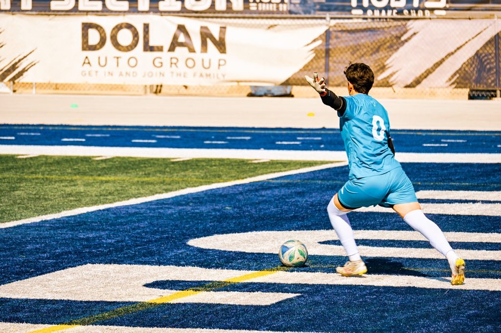 Junior goalkeeper Iyan Hernandez sets up for a goal kick during Nevada's matchup against Colorado College on Saturday, Oct. 3.