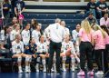 Head Coach Jason Borchin talks to his teams during a timeout.
