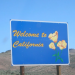 "Welcome to California" sign bordering Nevada.