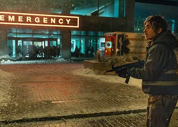 Bryan outside of an infected hospital. (Sony Pictures)