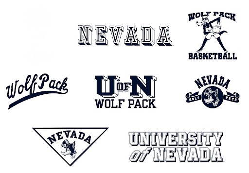 Pack of Vintage Logos from the University of Nevada, Reno.