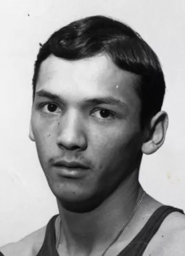 The three-sport athlete, Humberto Serrano Jr., poses for his team photo during his time at Nevada, 1967-1970. 